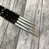 B-grade Fine Lines 4pc Eyeliner Brush Set (longer handle)