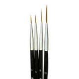 B-grade Fine Lines 4pc Eyeliner Brush Set (longer handle)