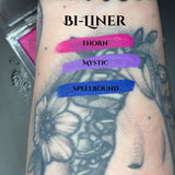 FAIR SKIN TONE ARM SWATCH WITH MOON WATER PRIDE LINER SWATCHES  OVER TATTOOS #shades_BI-LINER