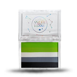 RECTANGLE CONTAINER WATER ACTIVATED MOON WATER EYELINER AND FACE PAINT BY HOLOGRAVE COSMETICS IN THE GREEN/WHITE/GREY/BLACK PAN #SHADES_BUG JUICE