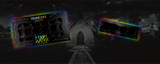 TWO HOLOGRAVE COSMETICS BUILD YOUR OWN MOON WATER LINER PALETTES (WATER ACTIVATED EYELINER) IN VARIANTS OF 18 PANS AND 4 PANS WITH RAINBOW AURA SURROUNDING THEM IN FRONT OF A MAUSOLEUM TYPE CEMETERY BUILDING WITH A WALKWAY LEADING UP