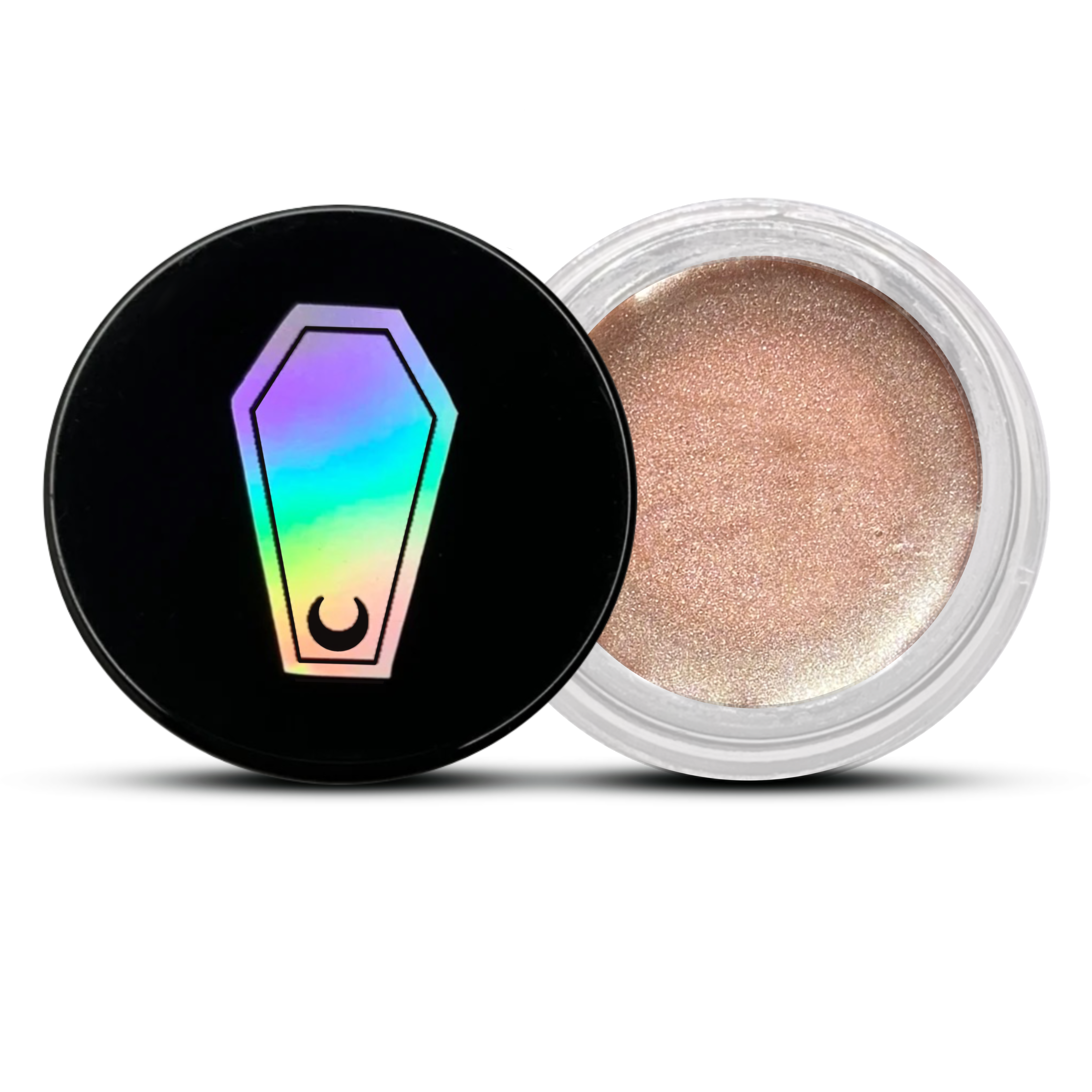 GLASS CIRCLE JAR FUNERAL PROOF EYELINER/BROW POMADE #shades_elysian (metallic shimmer)
