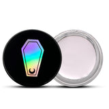 GLASS CIRCLE JAR WATER PROOF FUNERAL PROOF EYELINER/BROW POMADE BY HOLOGRAVE COSMETICS IN THE WHITE SHADE GHOSTLY
#SHADES_GHOSTLY