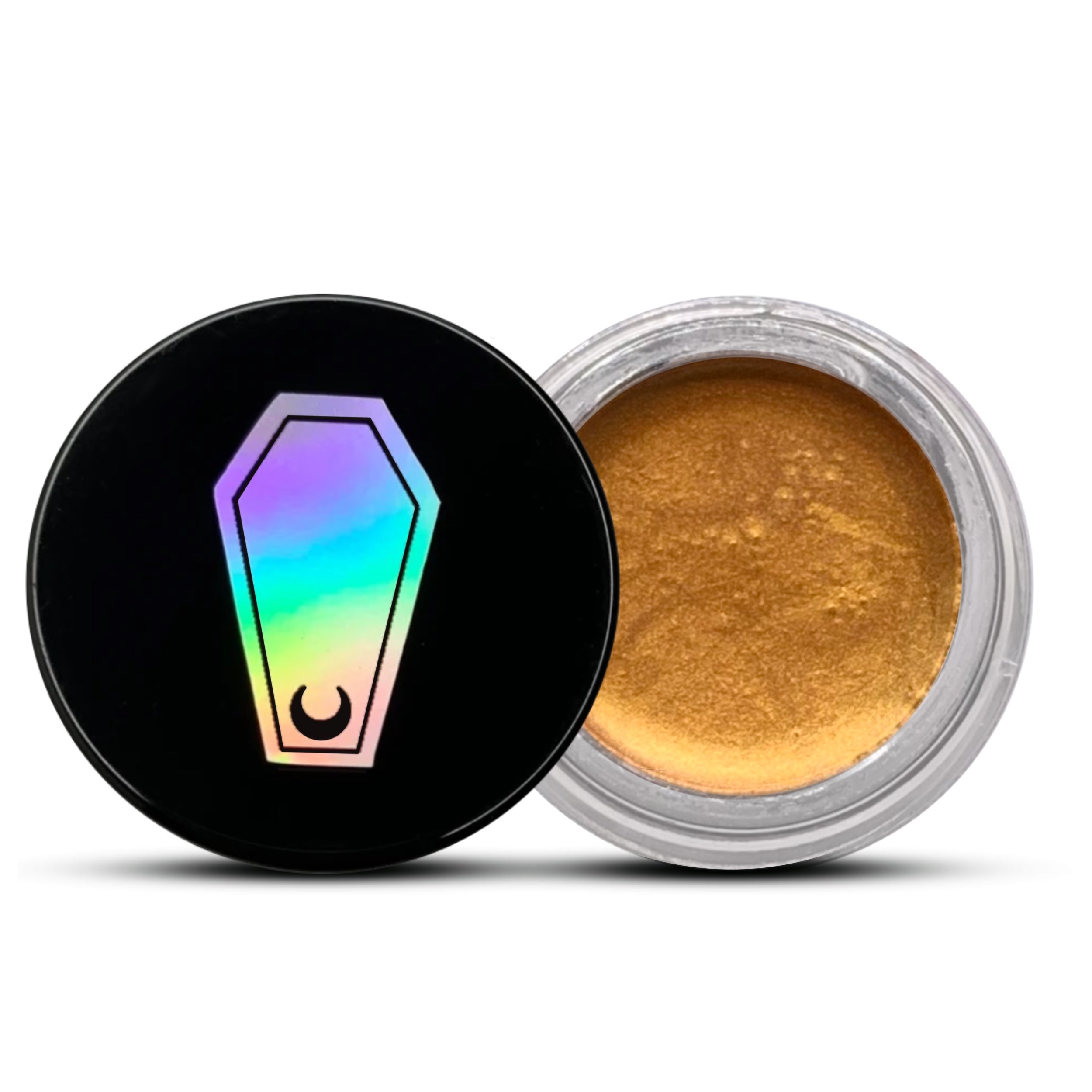 GLASS CIRCLE JAR FUNERAL PROOF EYELINER/BROW POMADE #SHADES_GRAVE ROBBER (METALLIC SHIMMER)