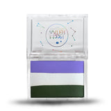 RECTANGLE CONTAINER WATER ACTIVATED MOON WATER EYELINER AND FACE PAINT BY HOLOGRAVE COSMETICS IN THE PURPLE/WHITE/GREEN PAN #SHADES_GREENBRIAR