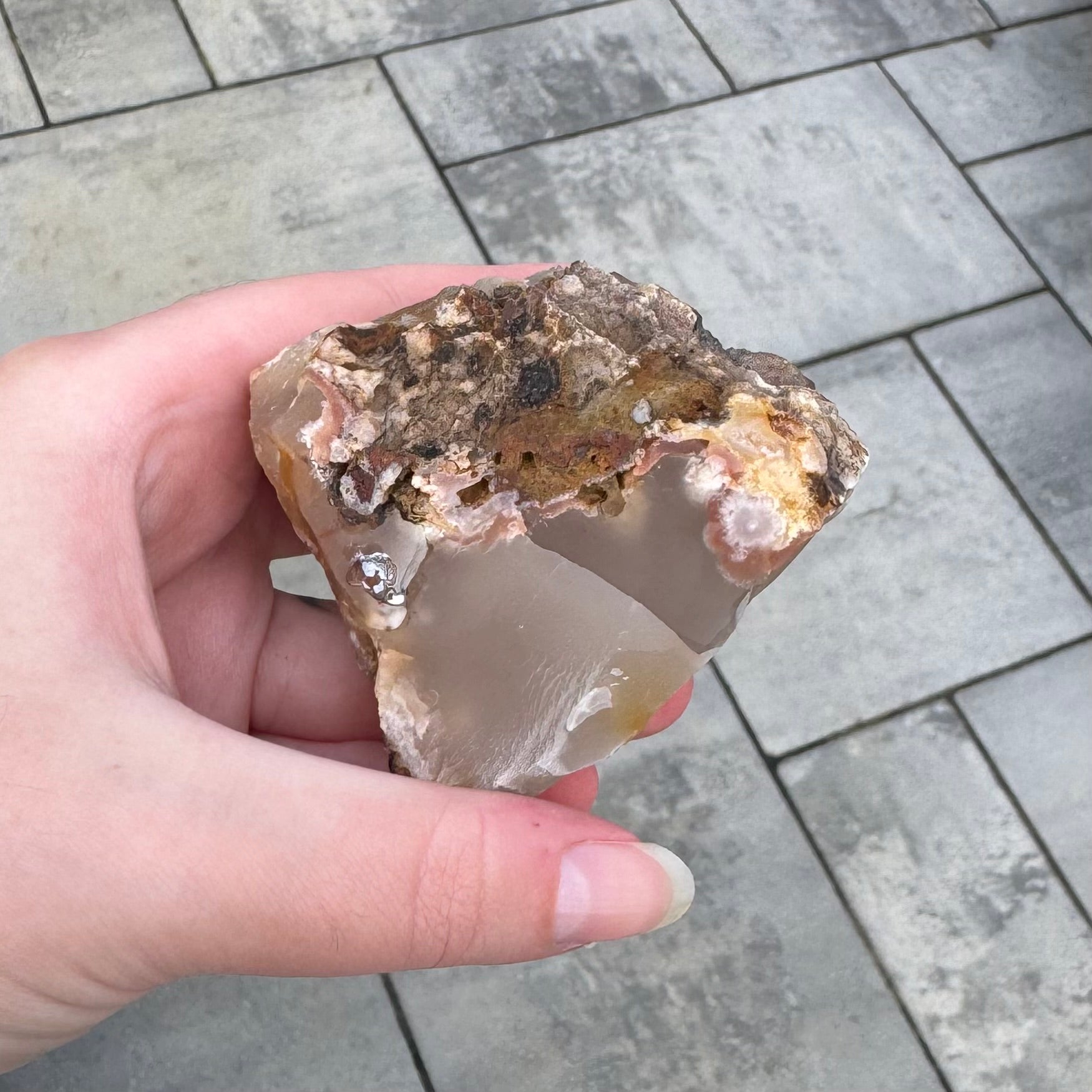 Aura Flower Agate Freeform Point