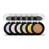 Holograve Cosmetics MoonShines pressed powder highlighters in the shades Glimmer, Unseen, Full Moon, Gibbous, crescent, and eclipse. vegan, cruelty-free, talc-free, shimmer highlighter
#SHADES_GLIMMER,UNSEEN,FULL MOON,GIBBOUS,CRESCENT,ECLIPSE