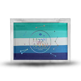 RECTANGLE CONTAINER WATER ACTIVATED MOON WATER EYELINER AND FACE PAINT BY HOLOGRAVE COSMETICS IN THE TEAL/AQUA/WHITE/BLUE PAN #SHADES_MARIANA TRENCH