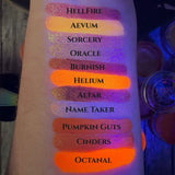 #SHADES_hellfire (duochrome),aevum (shifty metallic shimmer),sorcery (duochrome),oracle (duochrome),burnish (metallic shimmer),uv helium,altar (metallic shimmer),name taker (interference),pumpkin guts,cinders (metallic shimmer),uv octanal